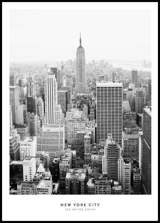 attribuut Handschrift bellen New York City Poster - Poster met kaarten en steden