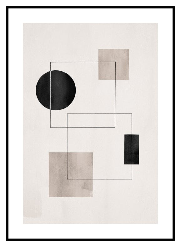 Plakat Graficzne Figury No6 (21x30 cm) - Poster Store