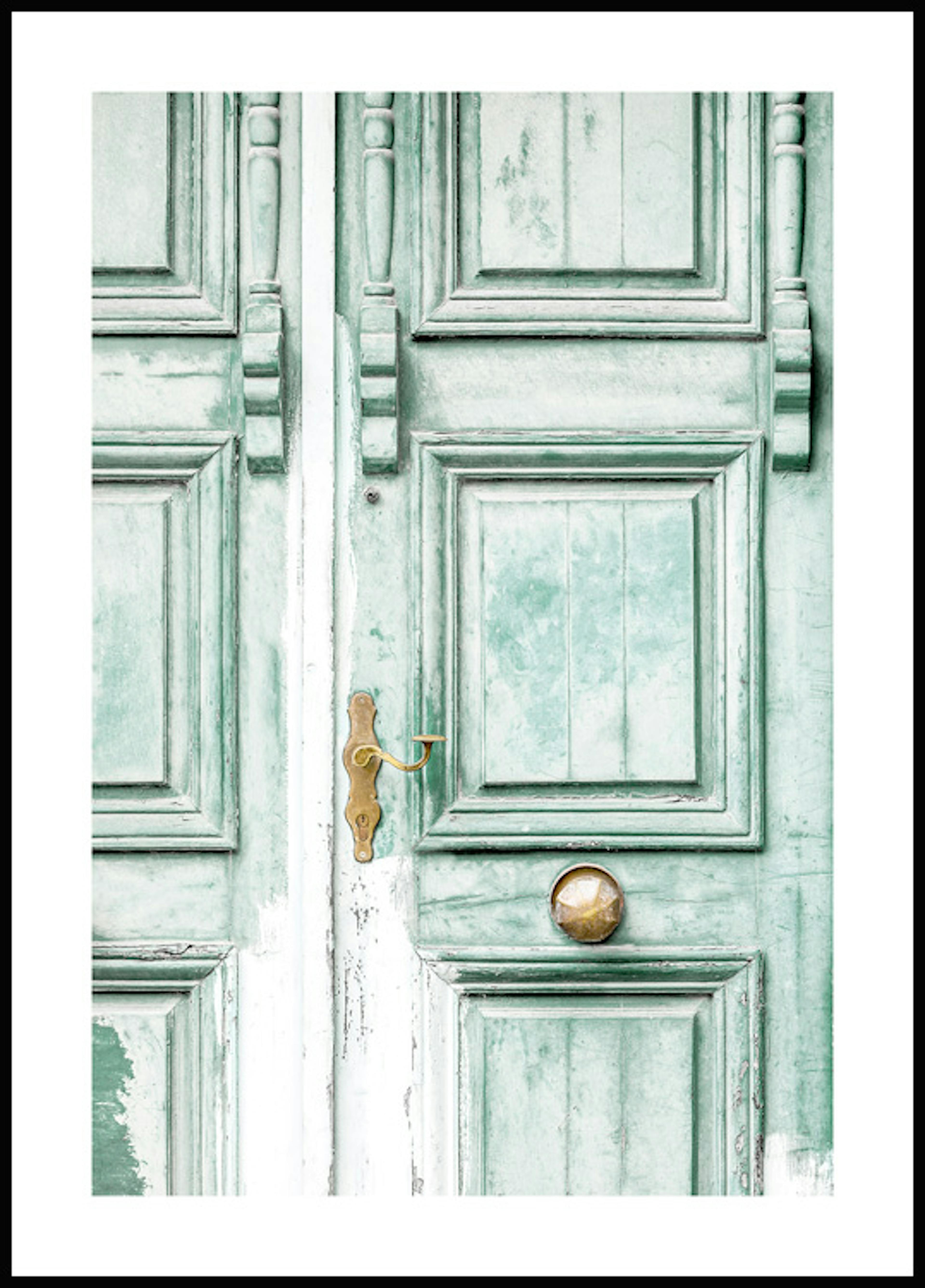 Turquoise Door Poster 0