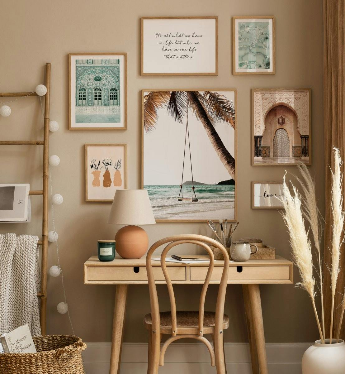 Summer beach vibe prints along with illustrations for the office room (ONE SIZE) - Poster Store