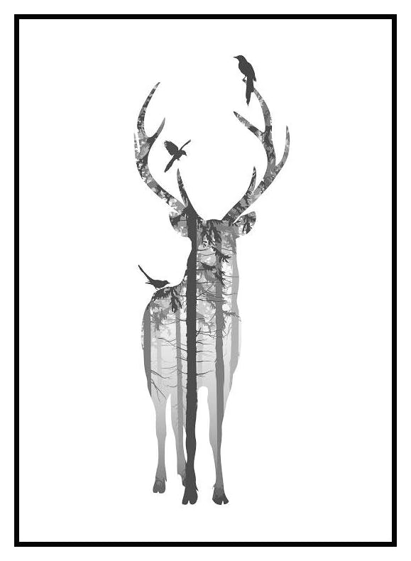 Plakat Jeleń (40x50 cm) - Poster Store