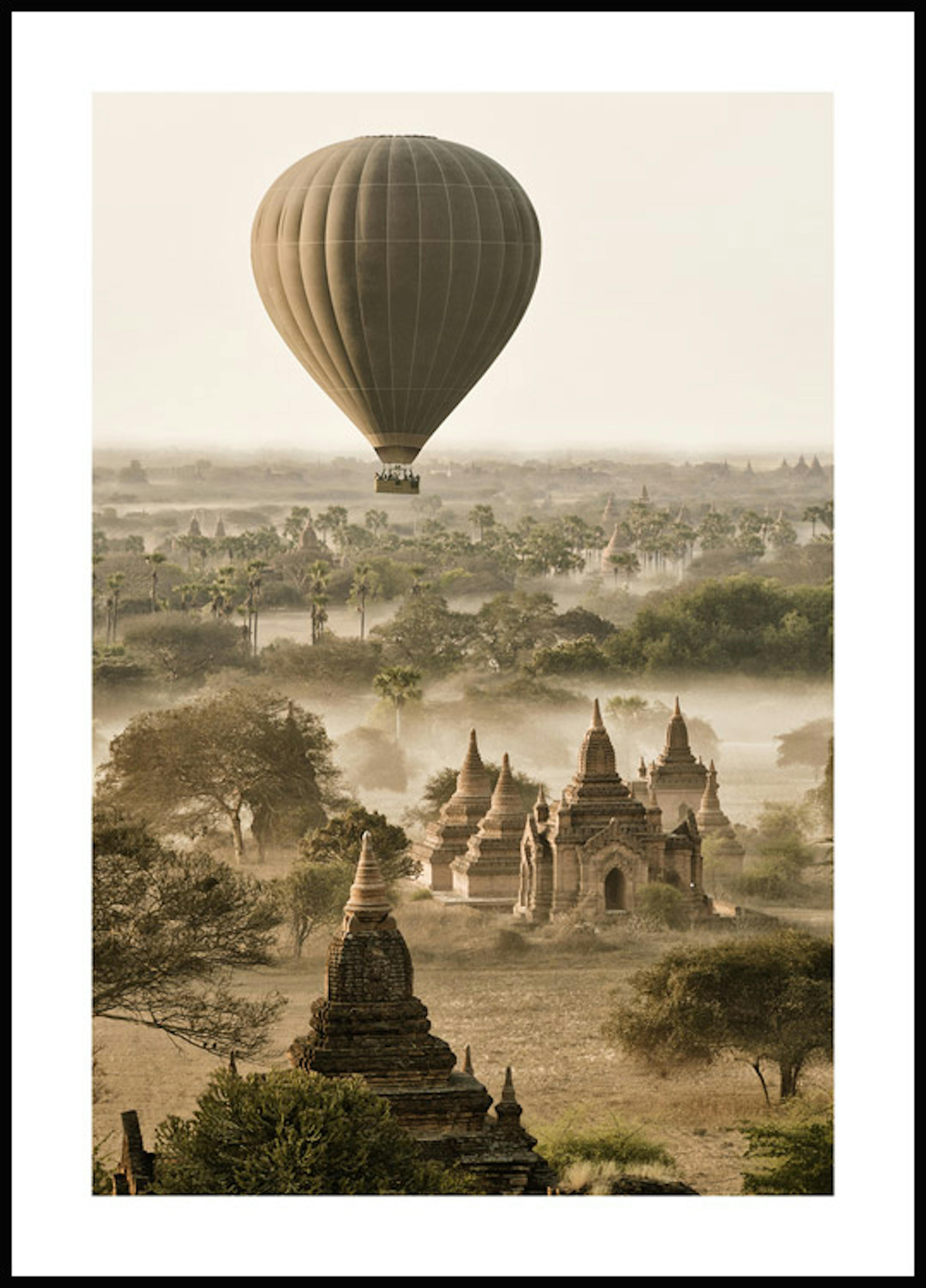 Balloon over Bagan Poster 0