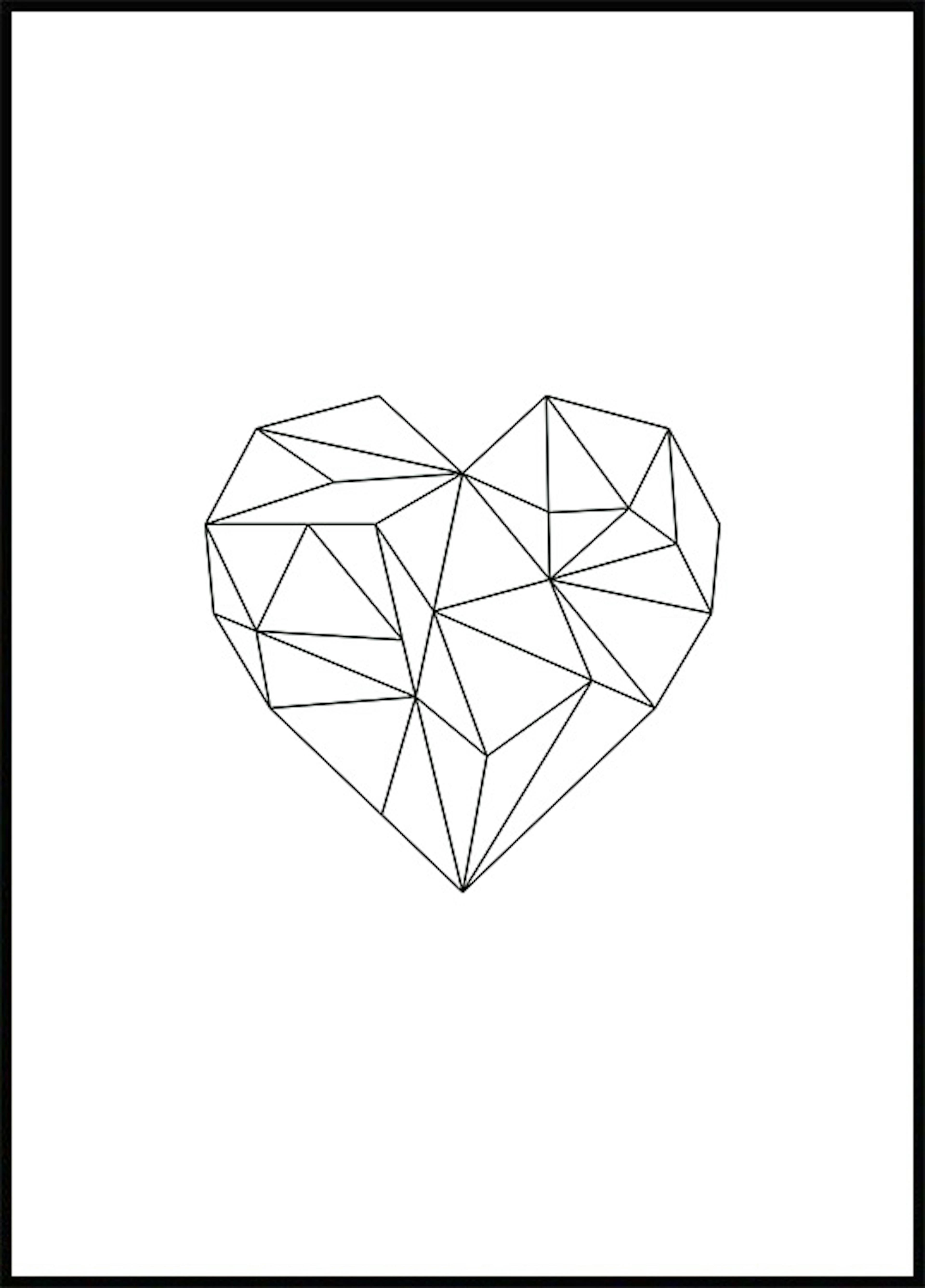 Geometric heart Poster 0