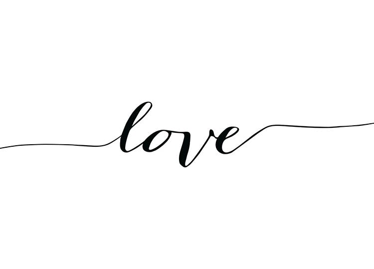 لوحة لصورة كلمة 'الحب' 0