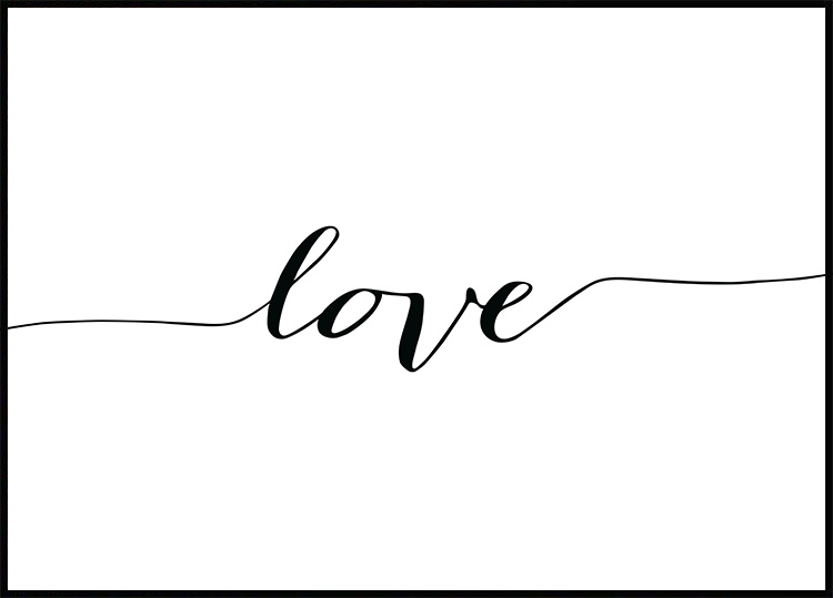 Love Poster - Kauf Liebe in Handschrift Poster online