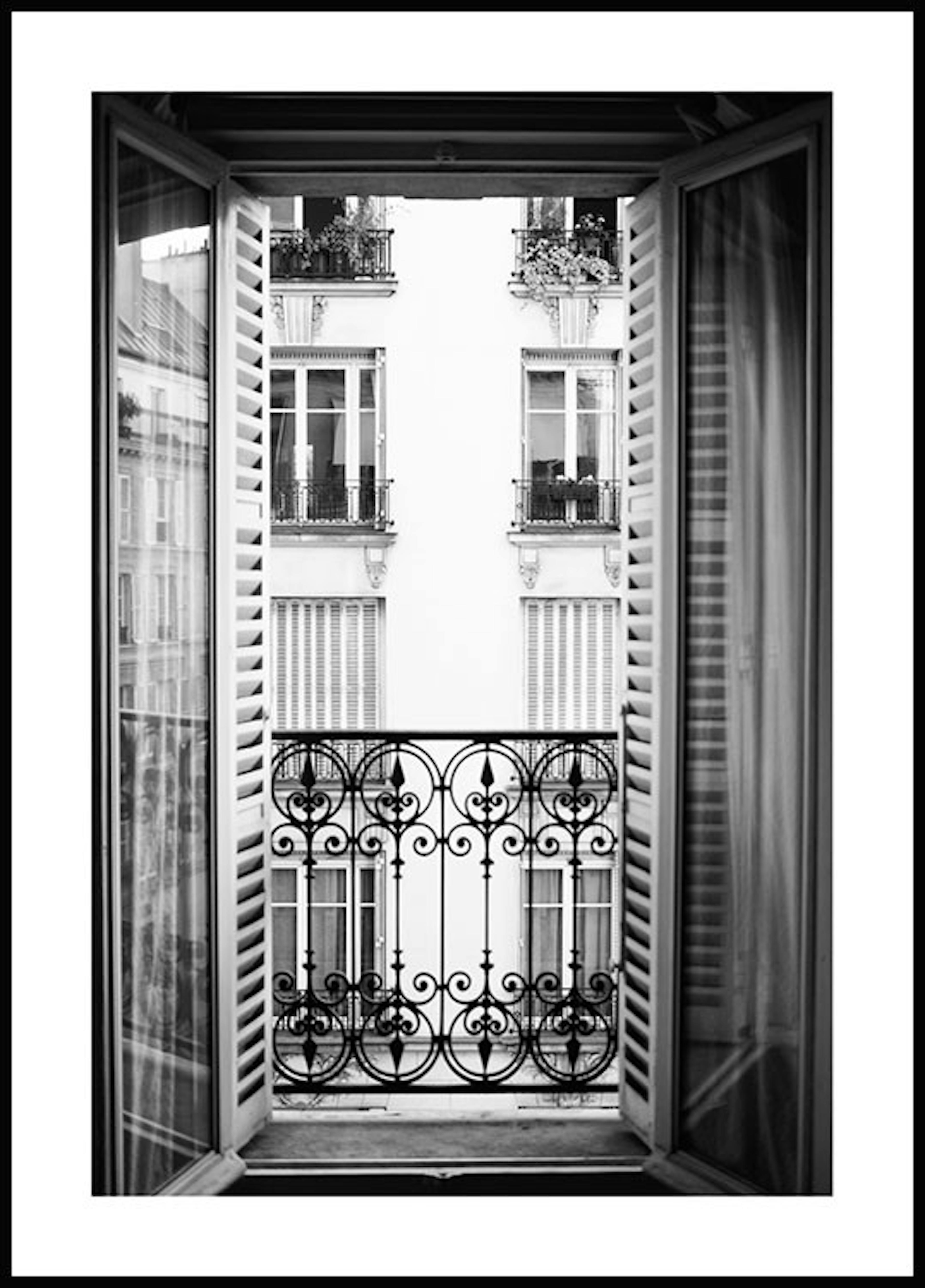 لوحة لصورة نافذة باريس 0