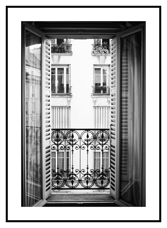 Plakat Paryskie okno (21x30 cm) - Poster Store
