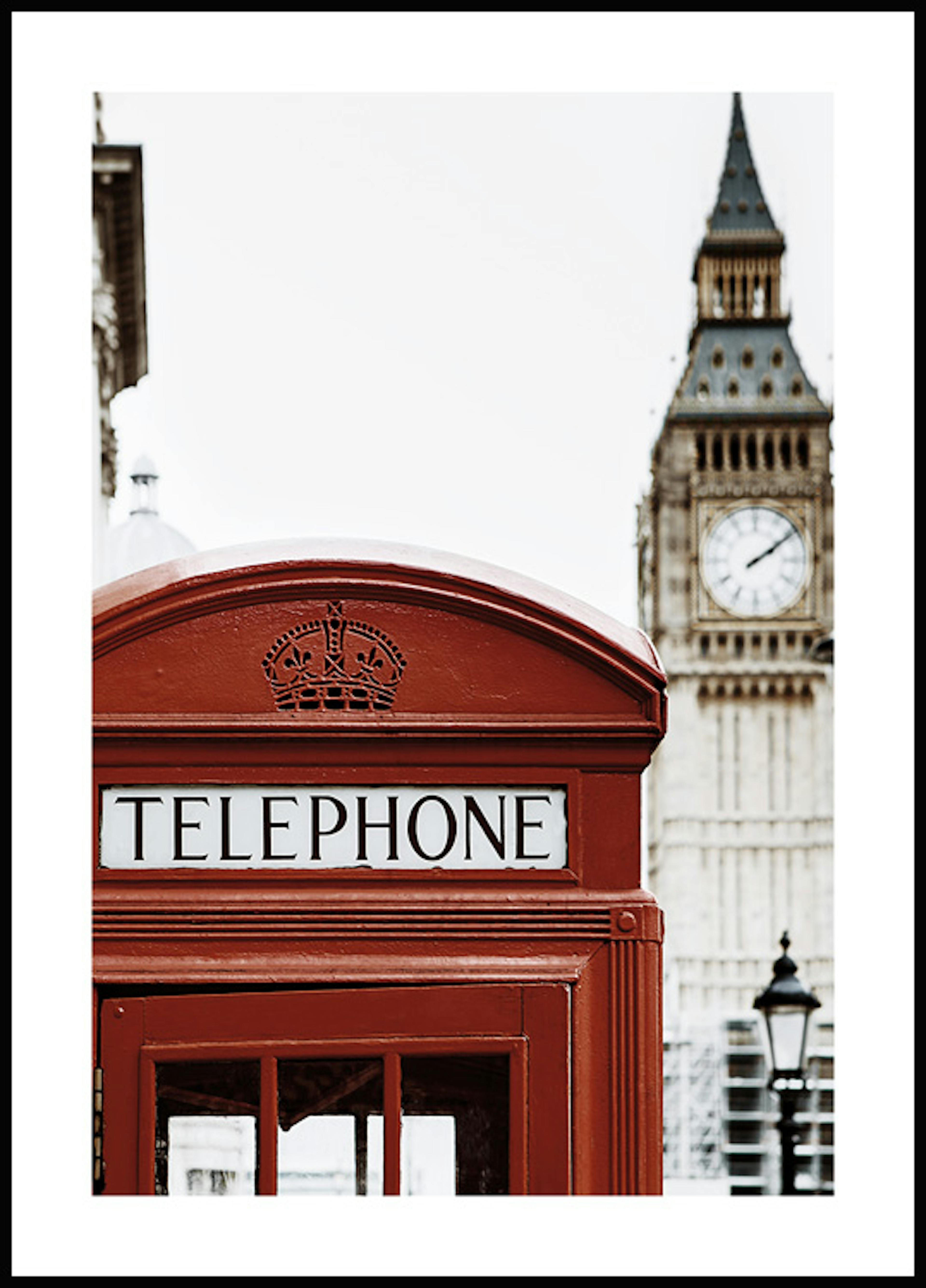 런던 전화 부스 포스터 0