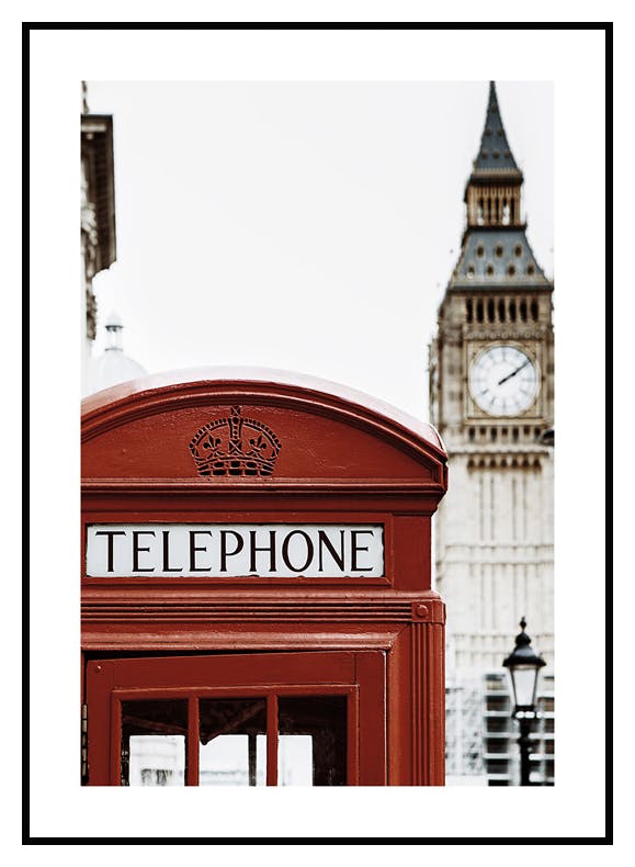 Red Telephone Box Poster (21x30 cm) - Poster Store