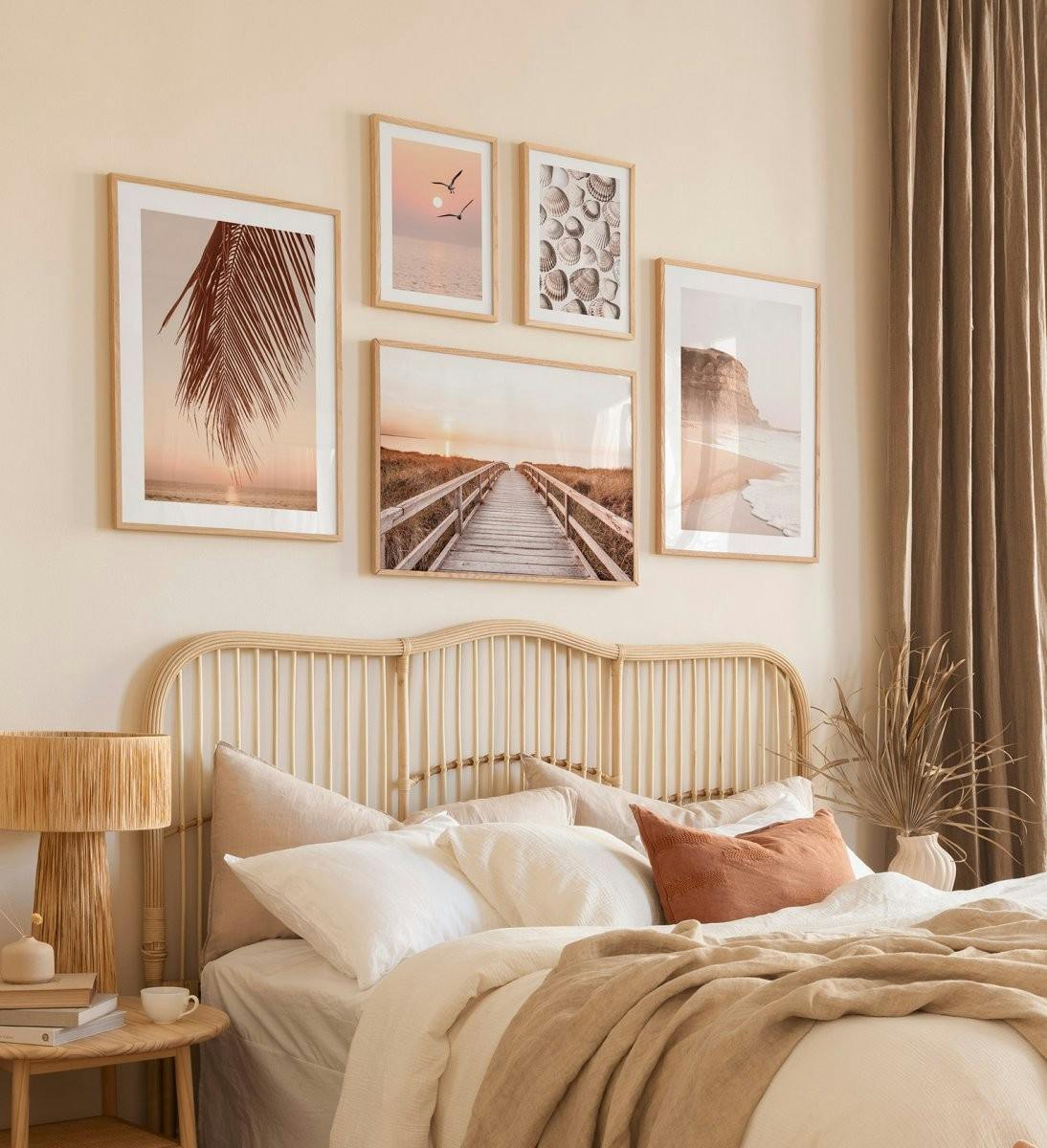 Décoration murale avec motifs naturels, idéale pour les cadres en chêne. (ONE SIZE) - Poster Store