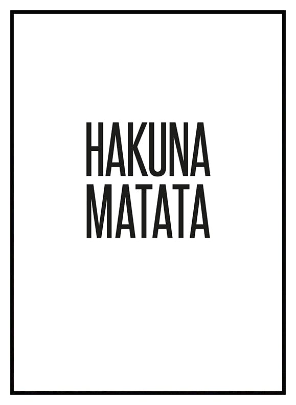 Hakuna Matata. Poster (50x70 cm) - Poster Store