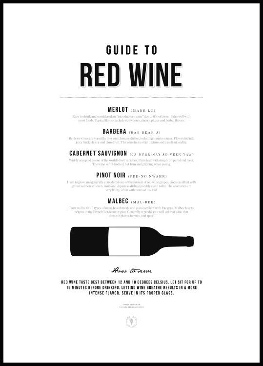 narre Diagnose Ride Red Wine Guide Plakat