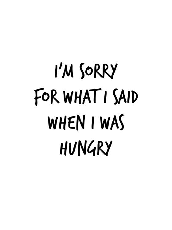 I Was Hungry. Affiche 0