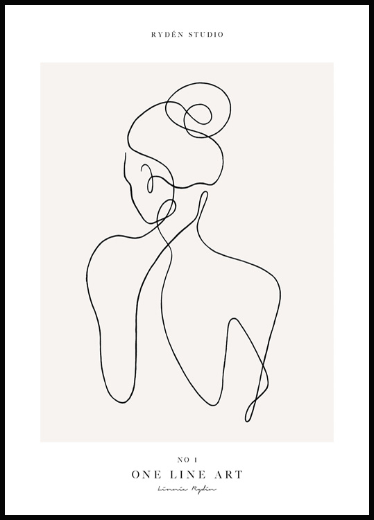 One Line Art No 1 Poster - Illustration art posters