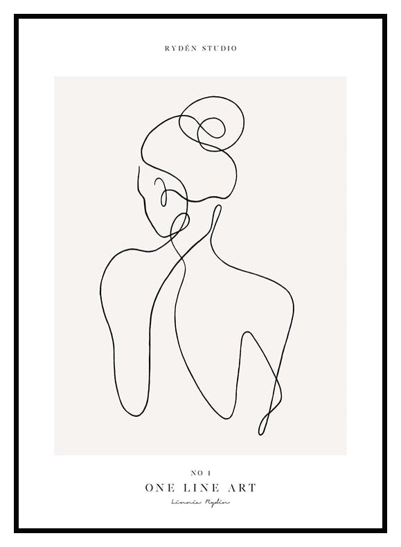 One Line Art No 1 Poster (40x50 cm) - Poster Store