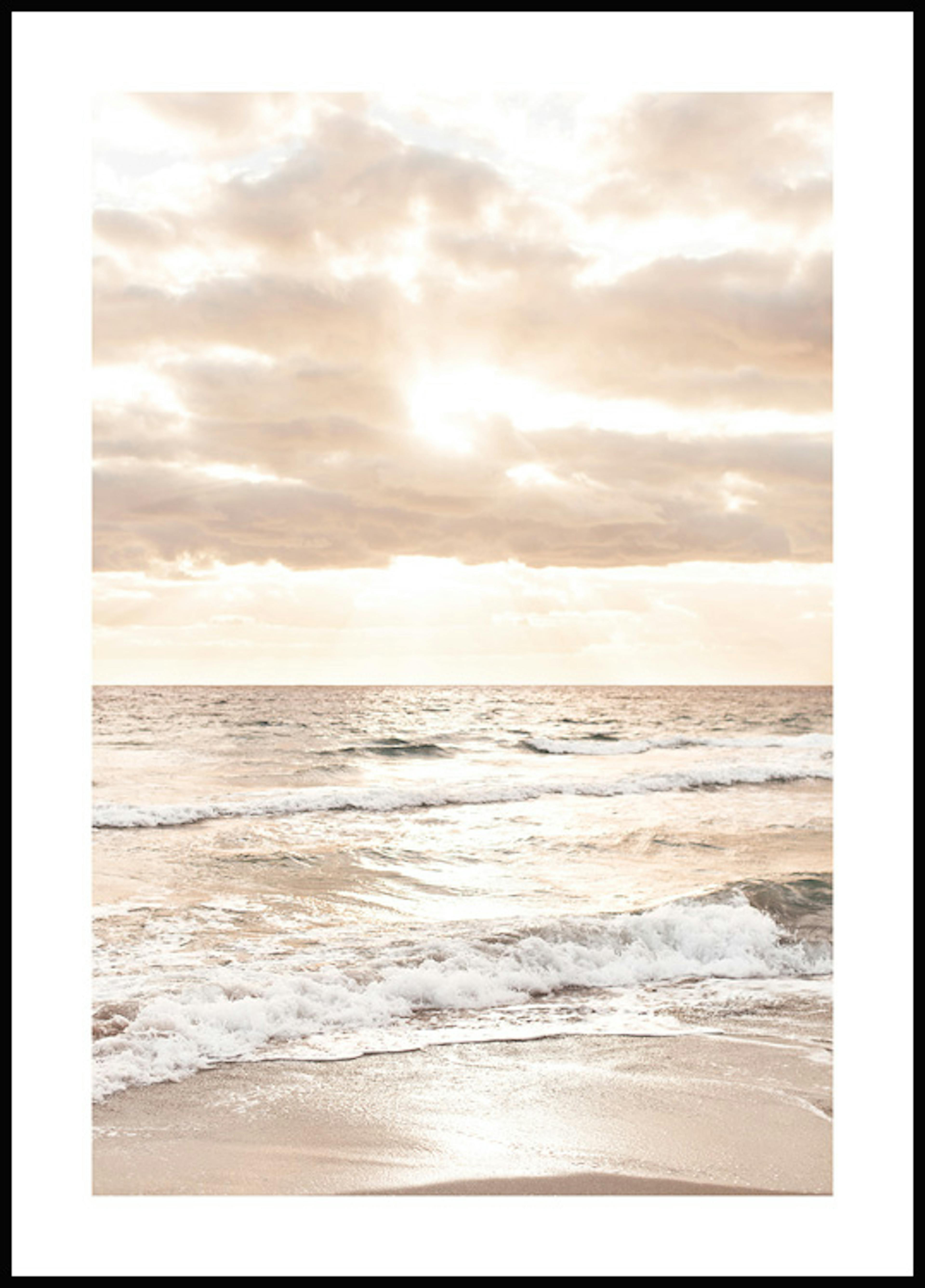 Plakat Wschód Słońca Na Plaży 0