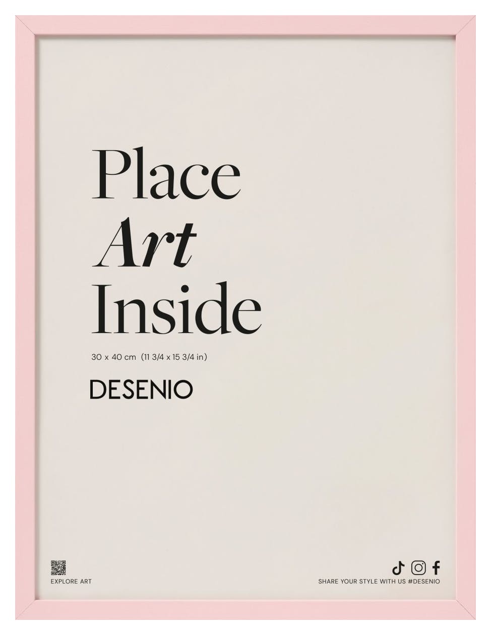 Roze lijst 30x40 cm (30x40 cm) - Poster Store