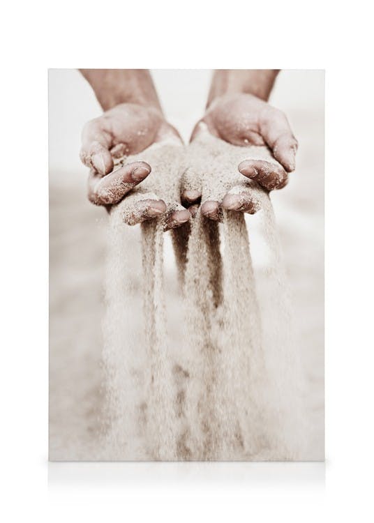 Grains of Sand Canvas print (50x70 cm - Black Frame) - Poster Store