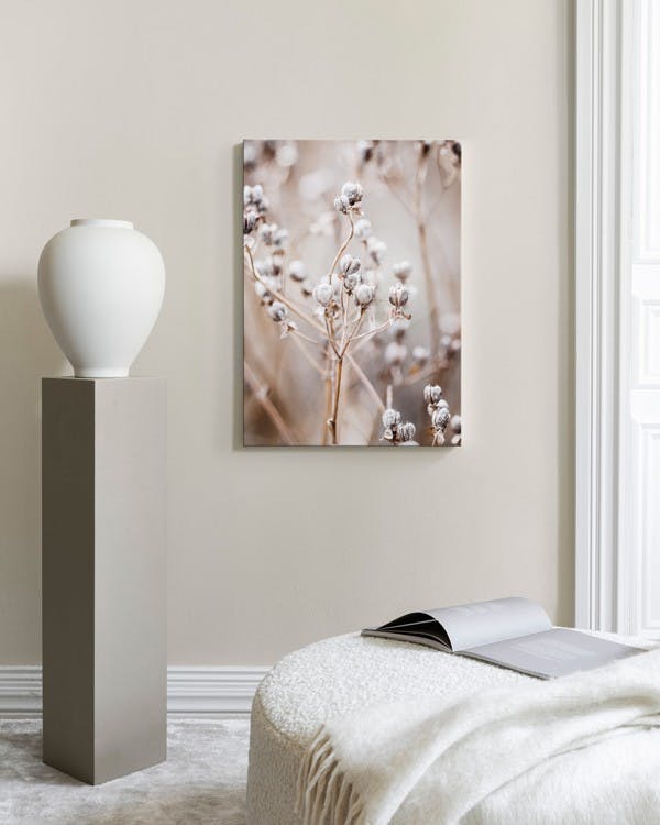 Canvas Prints - Beige Nature Canvas print (50x70 cm - Black Frame) - Poster Store