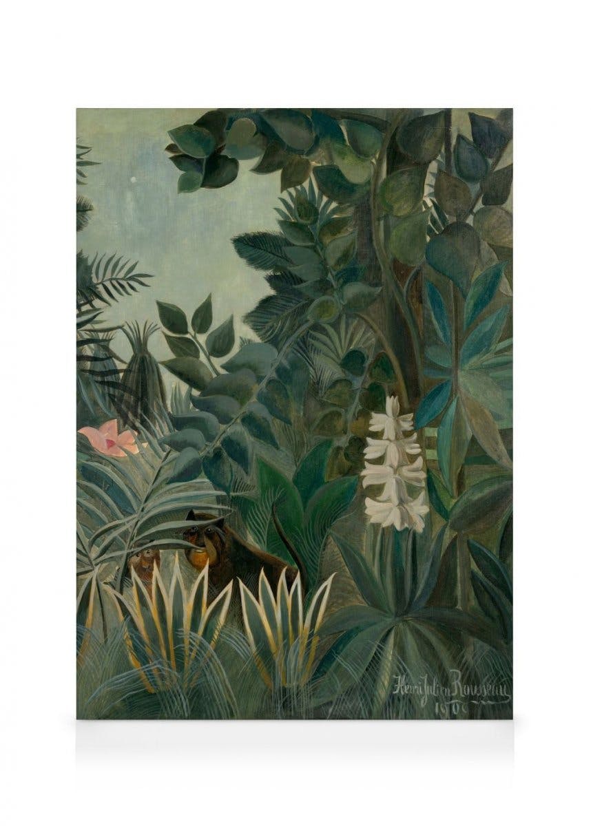 Canvas Prints - Rousseau - The Equatorial Jungle Canvas print (50x70 cm - Oak Frame) - Poster Store
