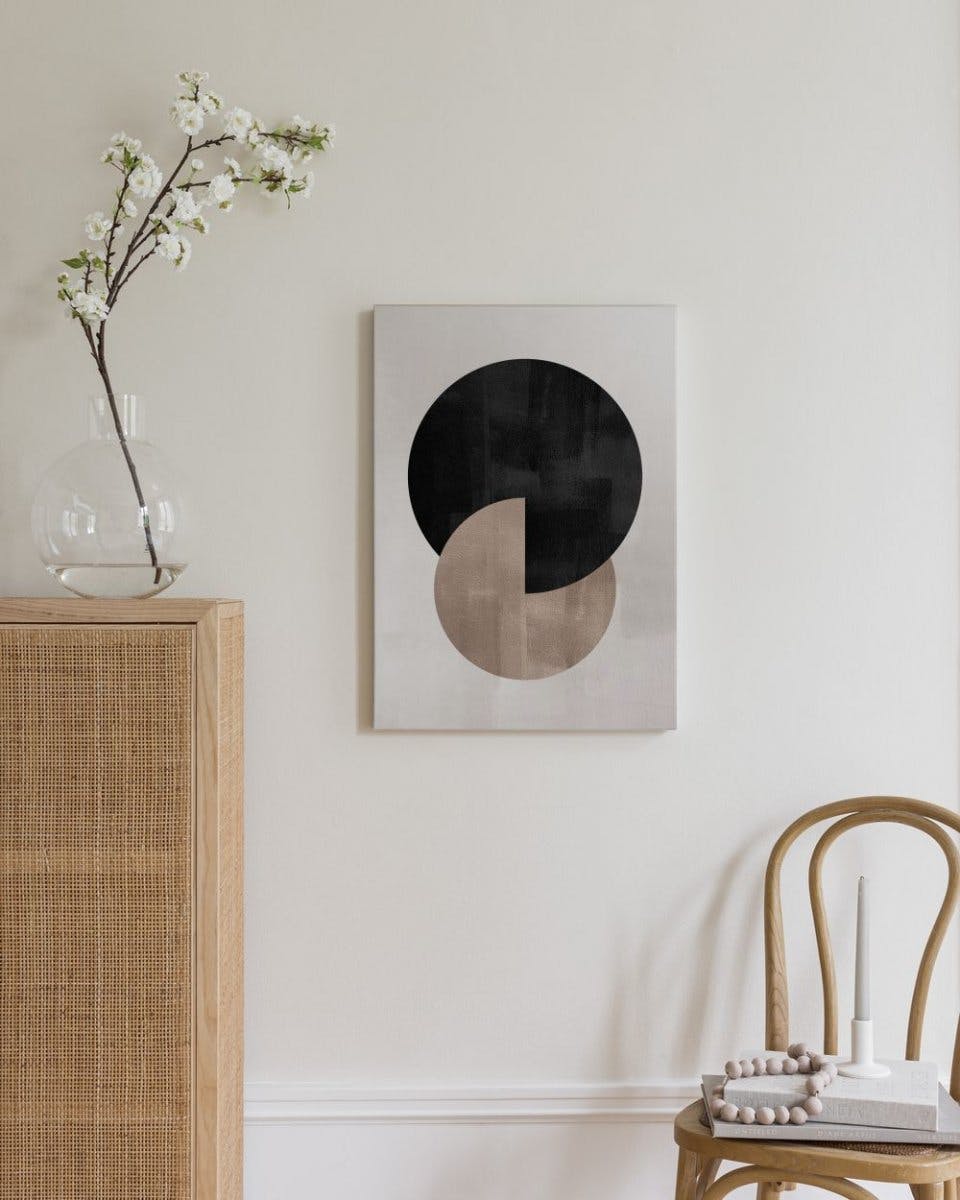 Canvas Prints - Berlin Shapes No2 Canvas print (50x70 cm - Oak Frame) - Poster Store