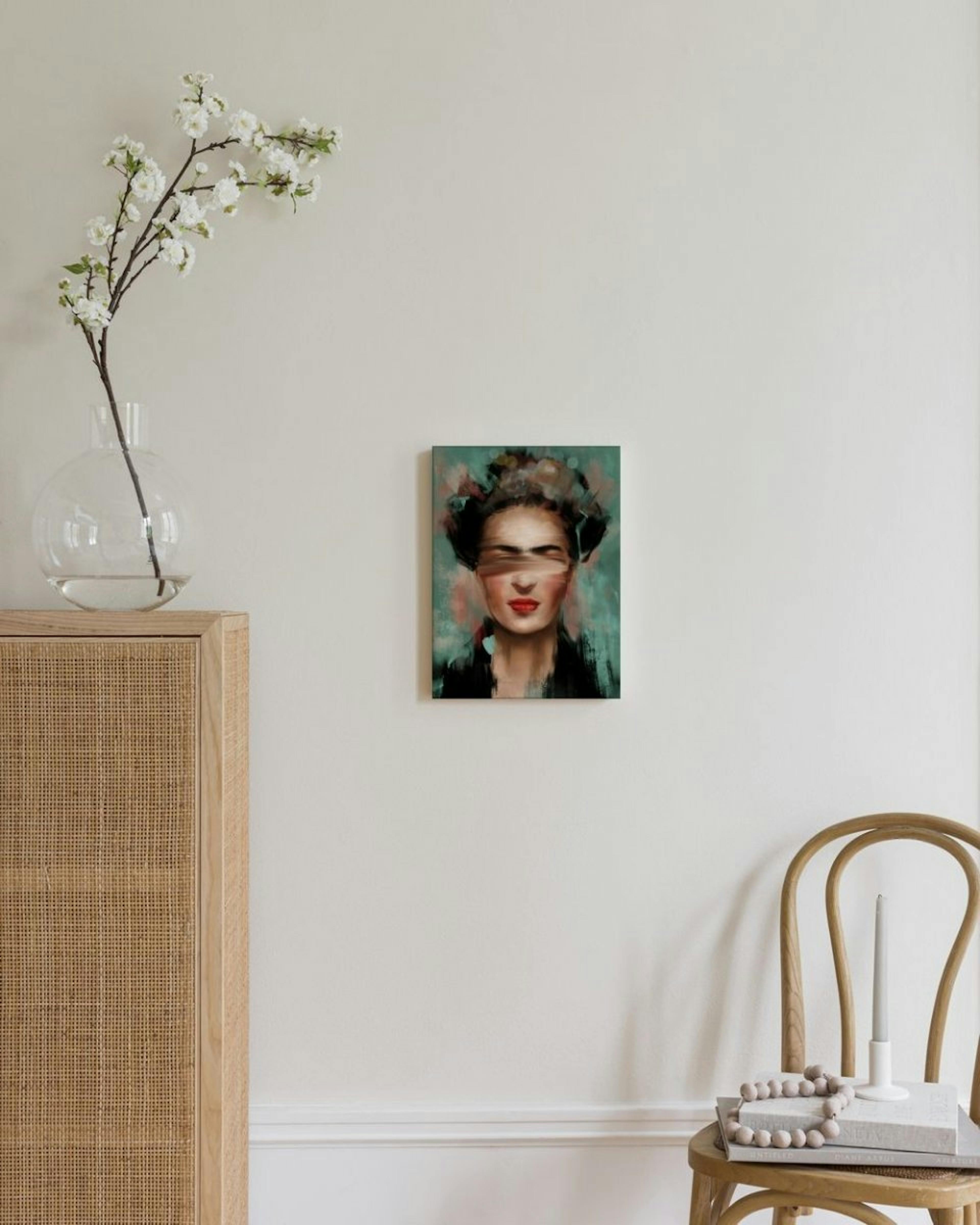 Green Kahlo Canvas print thumbnail