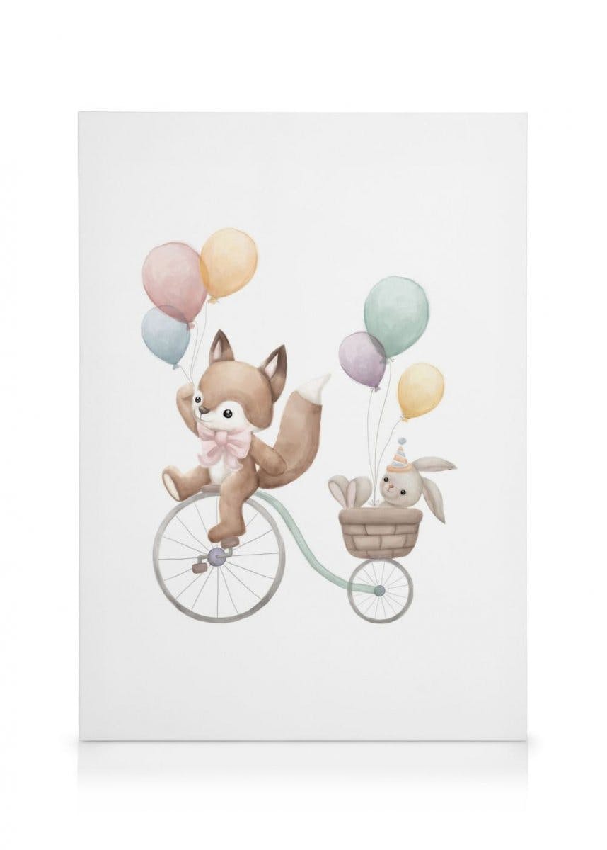 Canvas Prints - Biking Buddies Canvas print (30x40 cm - Oak Frame) - Poster Store