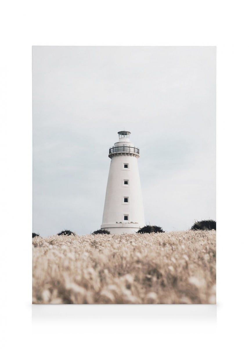 Lighthouse on Field Canvas print (50x70 cm) - Poster Store