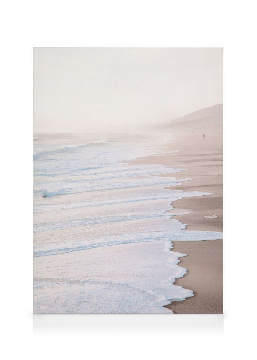 Spokojny Poranek na Plaży Obraz na płótnie (30x40 cm - Ramka dębowa) - Poster Store