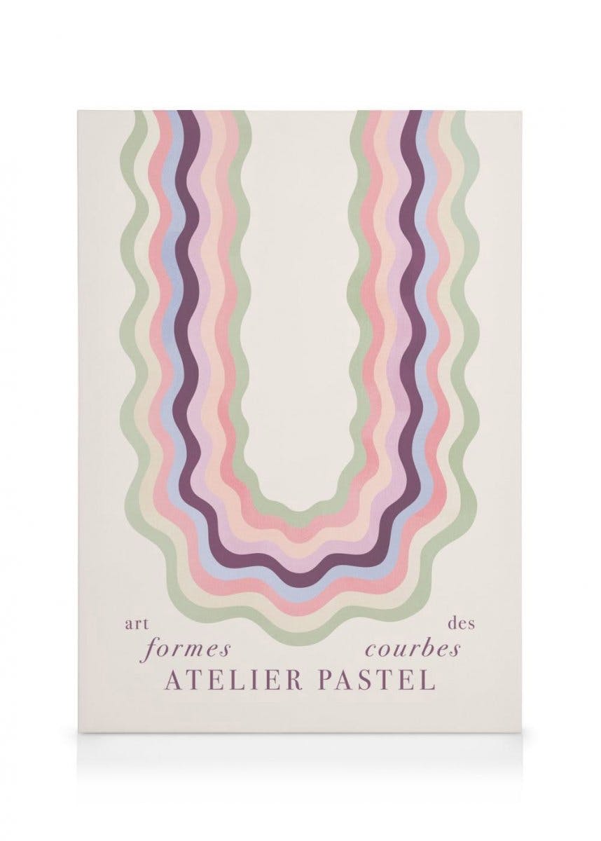 Canvastavlor - Art Des Formes Courbes Canvastavla (30x40 cm) - Poster Store