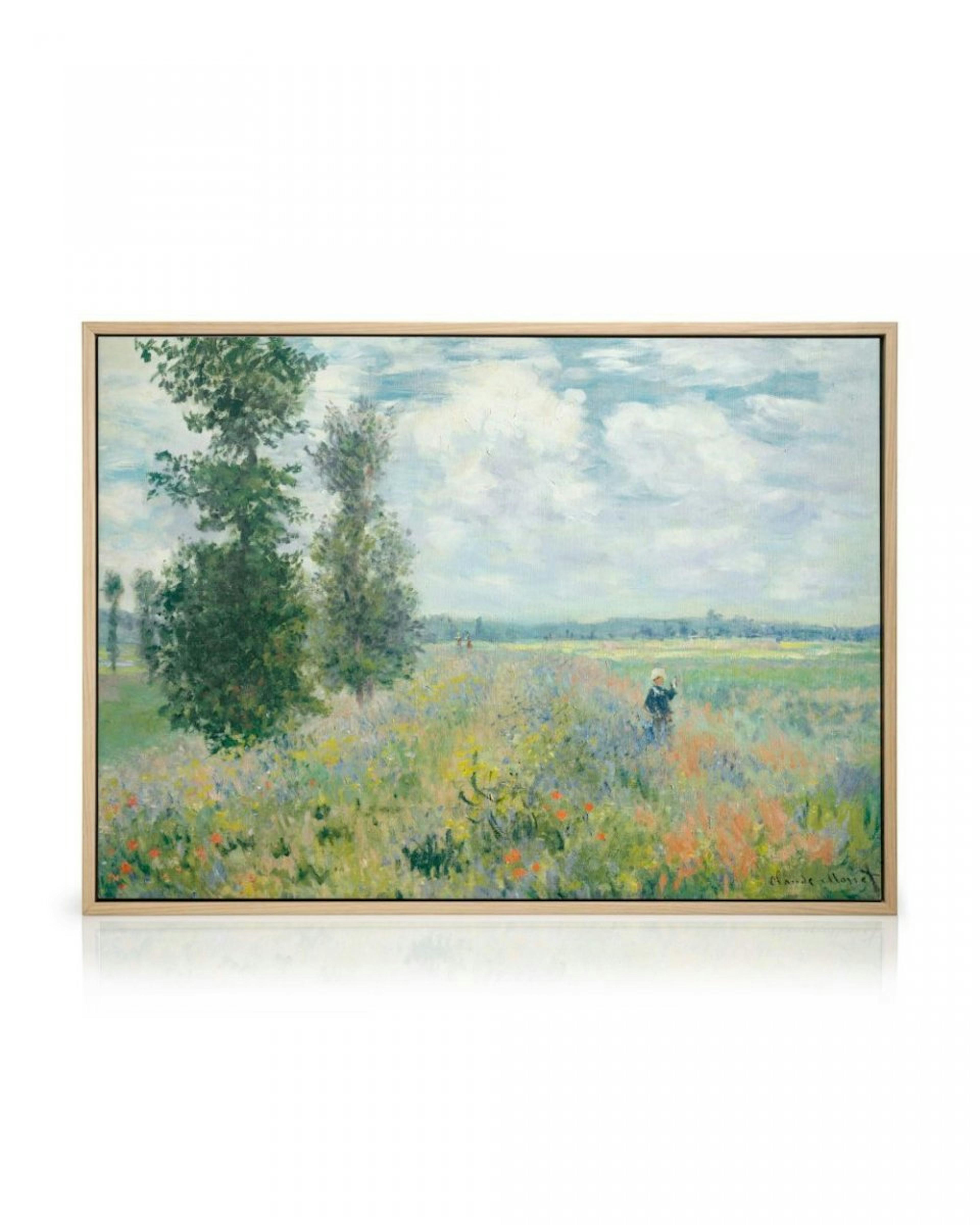 Monet - Poppy Fields near Argenteuil Lærred thumbnail