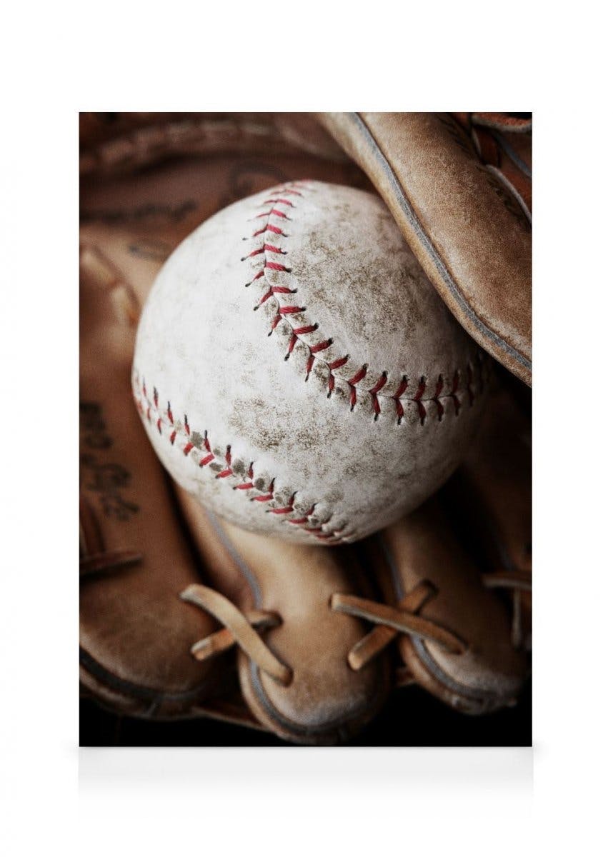 Baseball in Glove Canvas (50x70 cm) - Poster Store