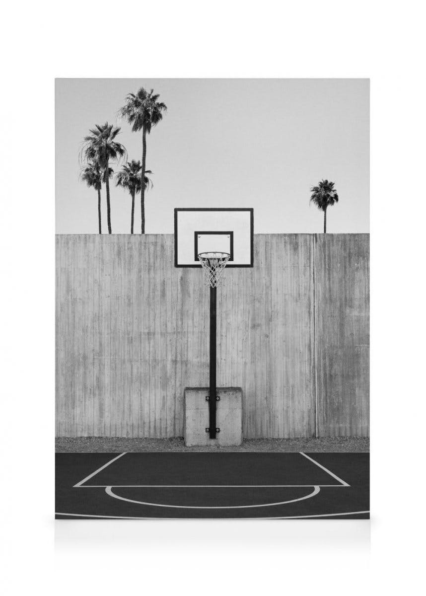 California Basketball Court Tela (50x70 cm - Cornice in nero) - Poster Store