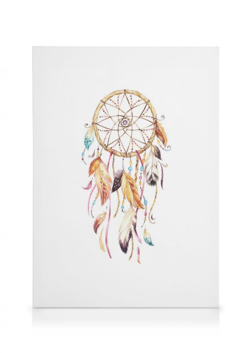 Dreamcatcher 2 Canvas (50x70 cm - Fotolijst Eiken) - Poster Store