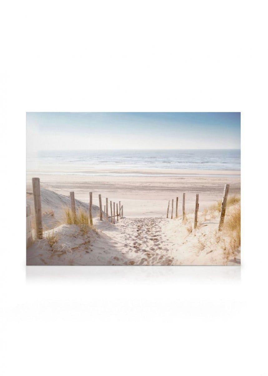 Dune del Mare del Nord Stampa su tela (50x70 cm - Cornice in rovere) - Poster Store