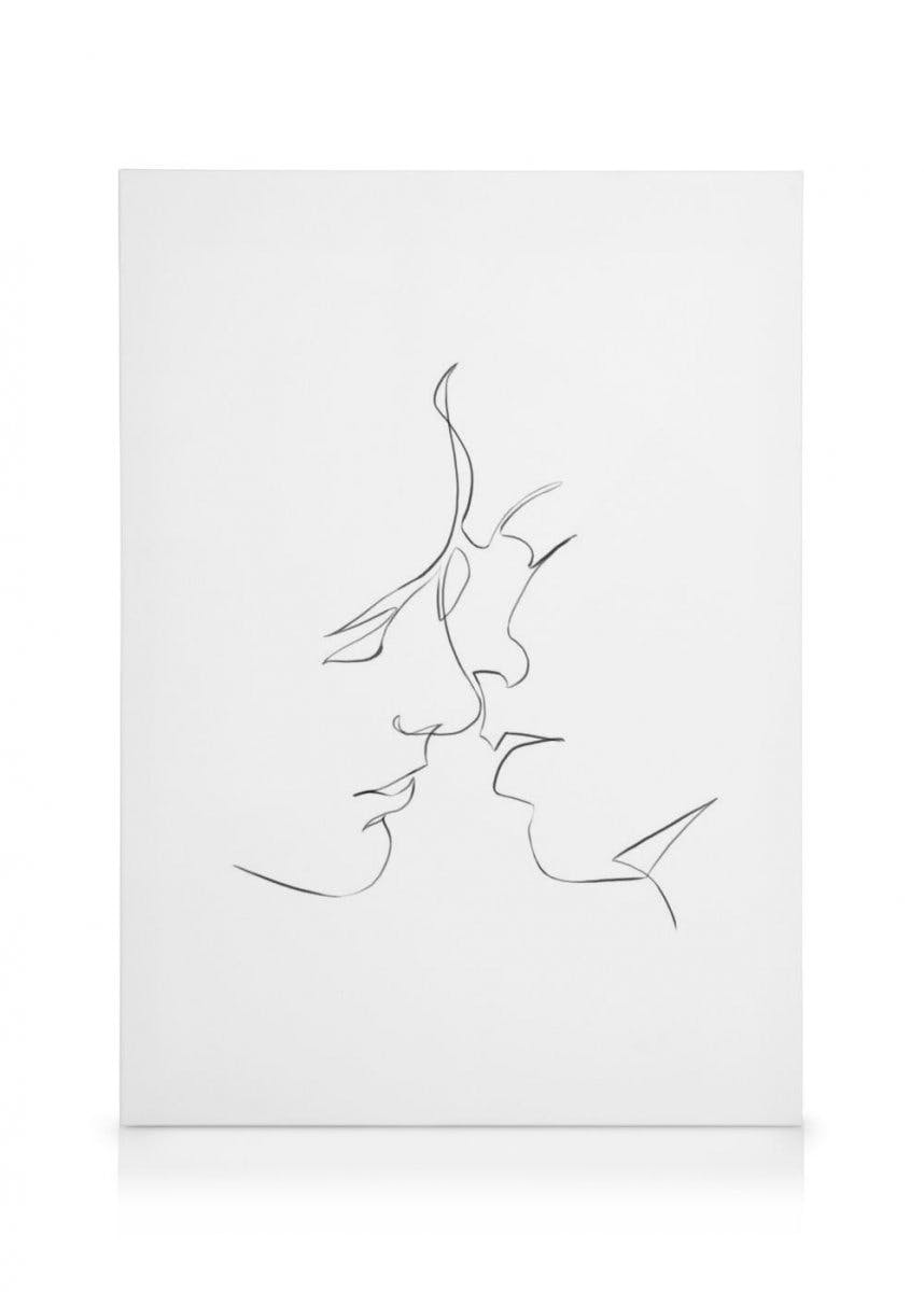 Canvas Prints - Close Canvas print (70x100 cm - Oak Frame) - Poster Store