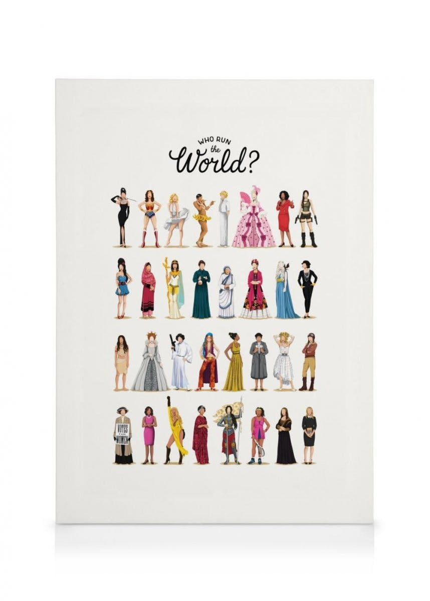 Canvas Prints - Who run the world Canvas print (50x70 cm) - Poster Store