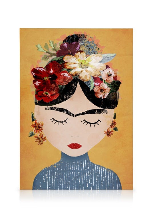 Frida Stampa su tela (50x70 cm) - Poster Store