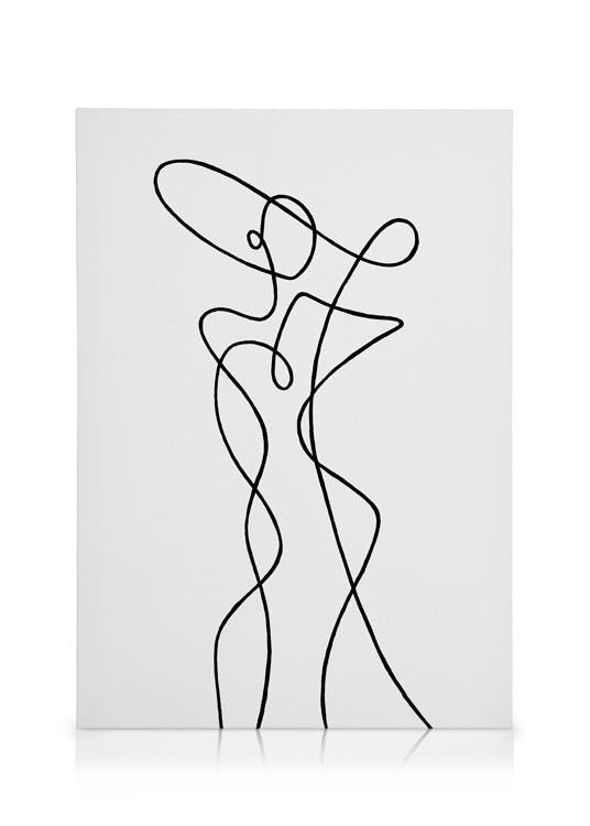 Arte lineal No1 Lienzo (50x70 cm) - Poster Store