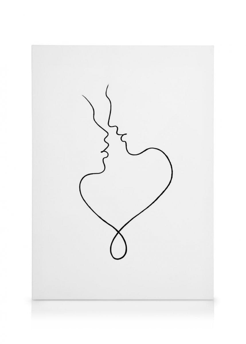 Bijna Kus Canvas (70x100 cm) - Poster Store