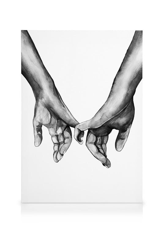 Manos acuarela Lienzo (30x40 cm) - Poster Store