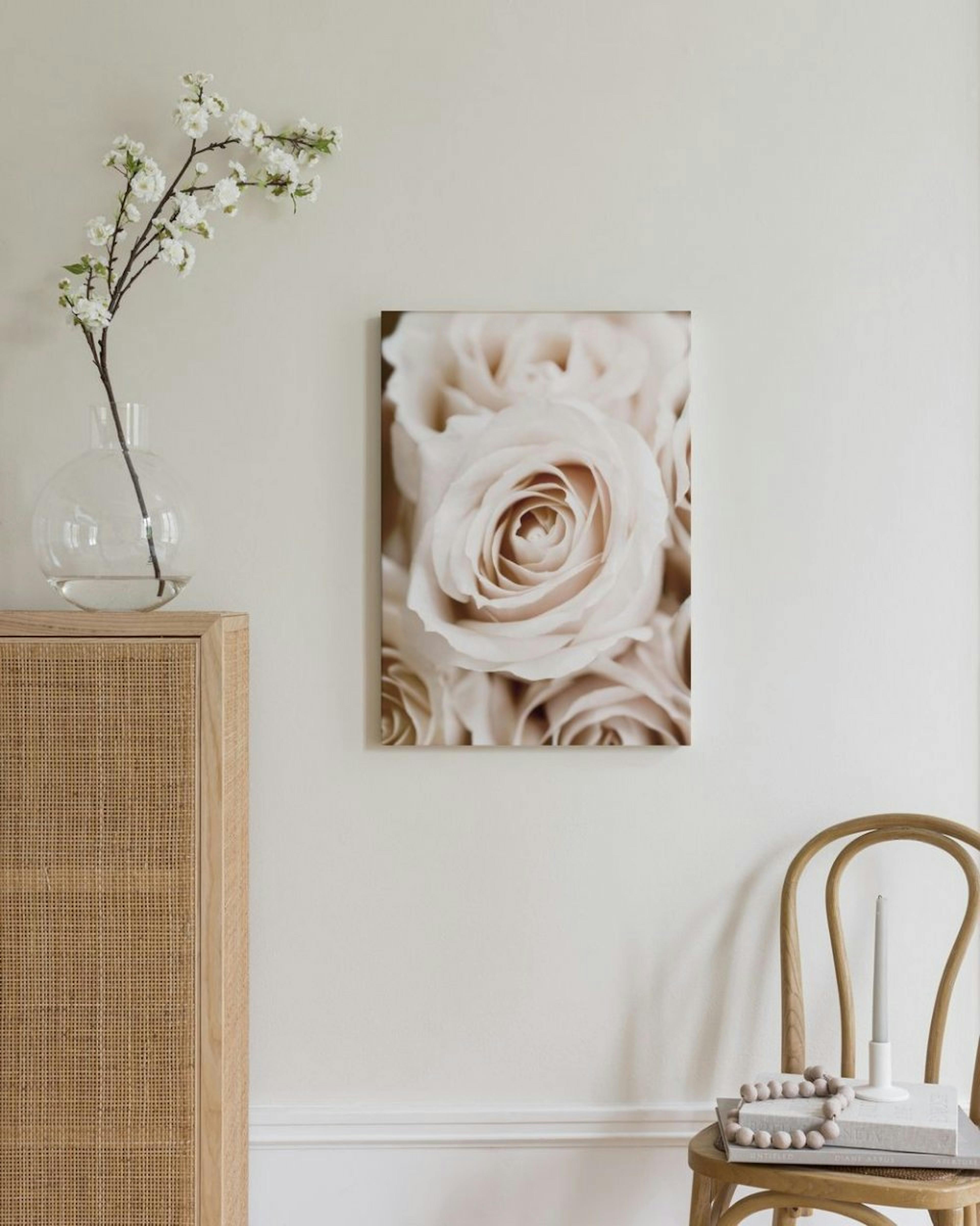 Peach Roses Canvas print thumbnail