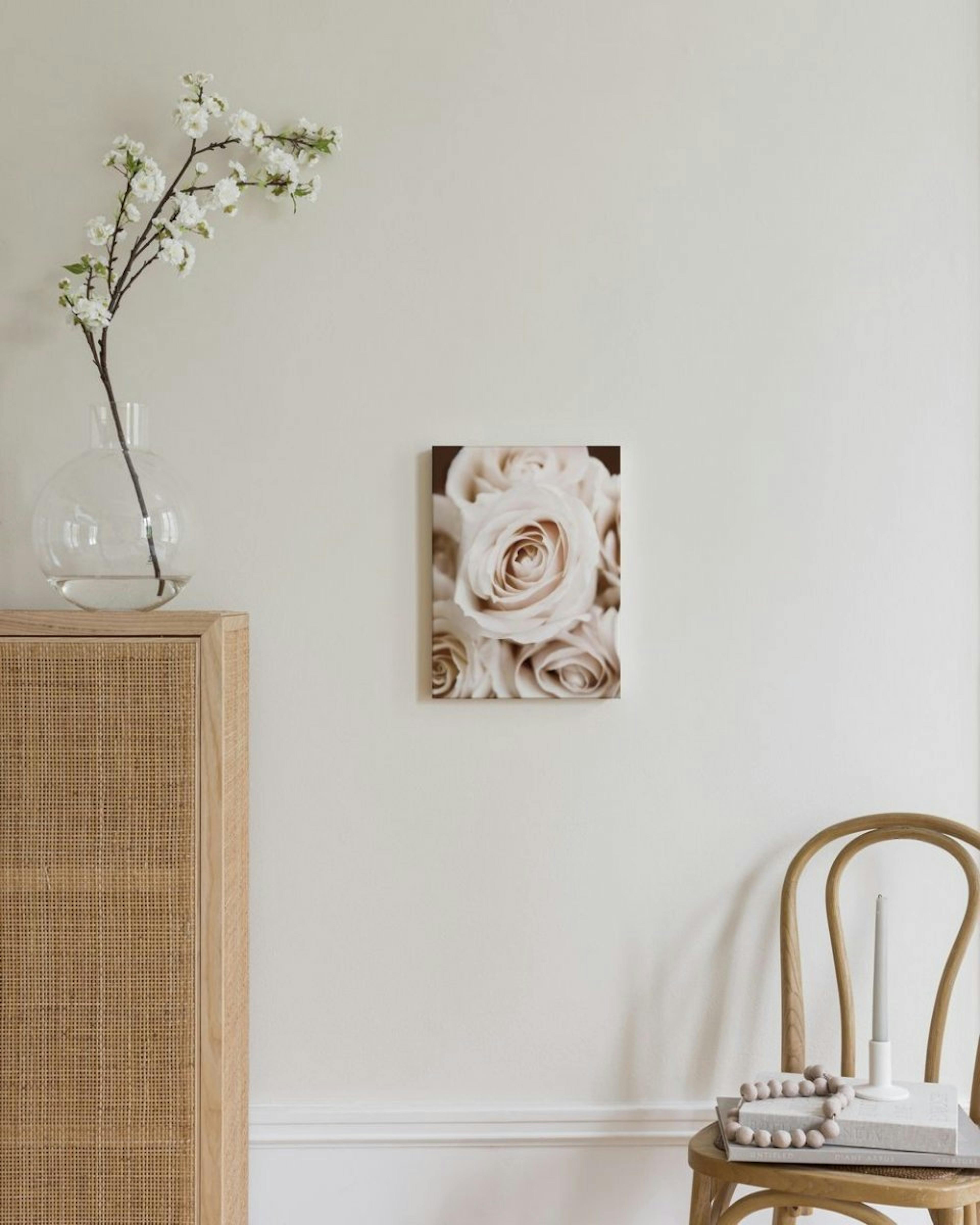 Peach Roses Canvas print thumbnail