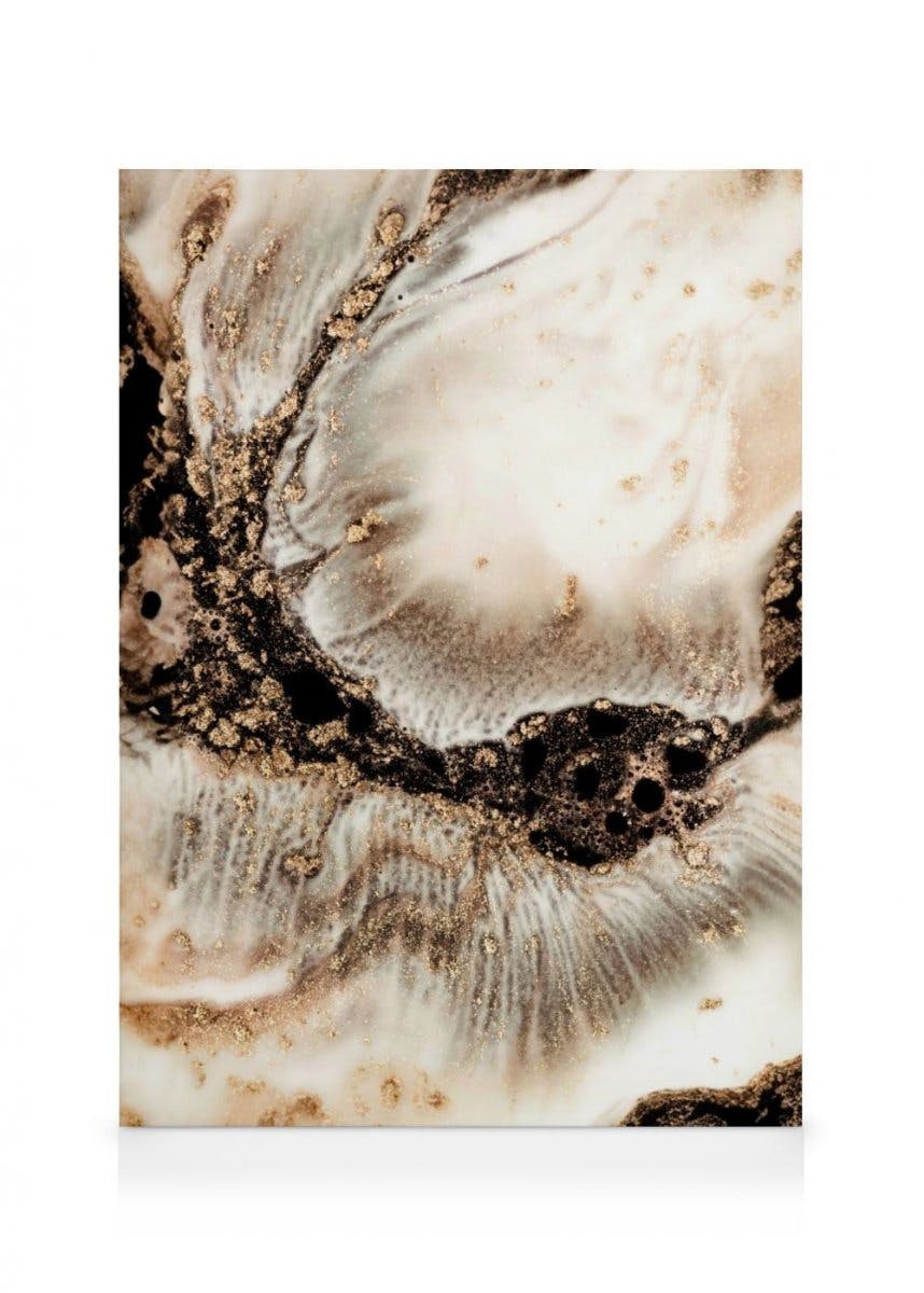 Canvastavlor - Gold vein canvastavla (70 x 100 cm - Svart ram) - Poster Store