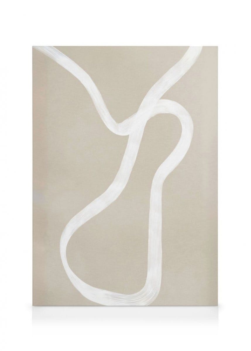 Toile Beige (70x100 cm - Cadre noir) - Poster Store