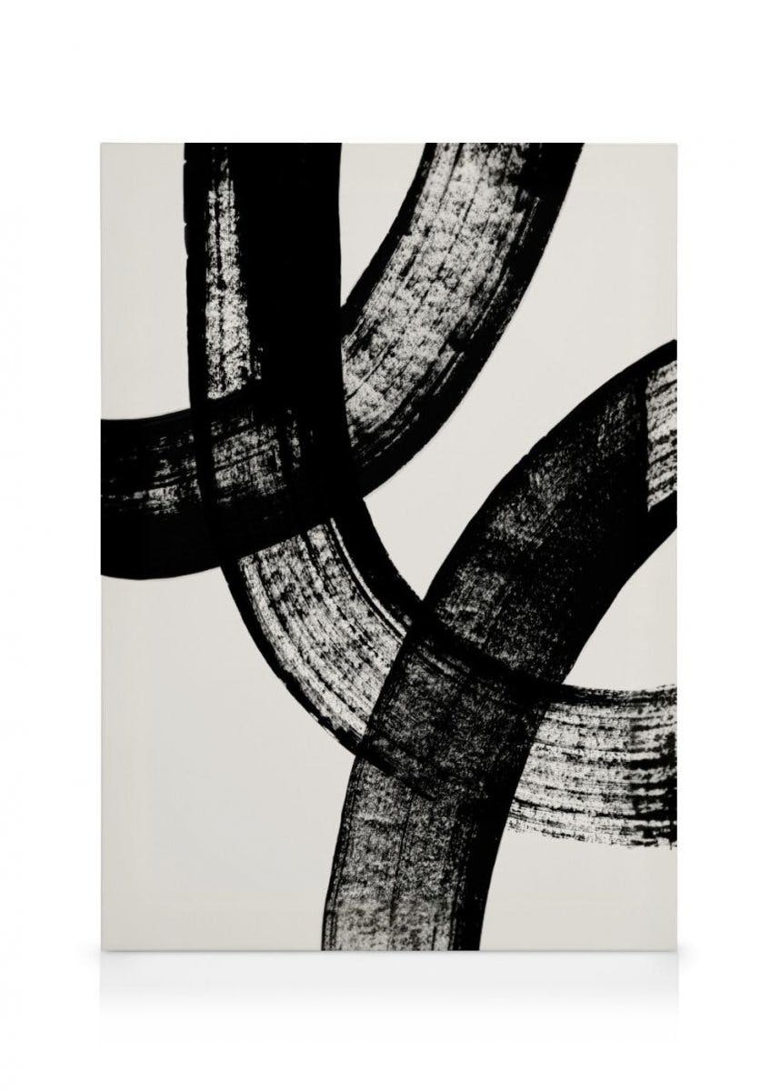 Brush Strokes Obraz na płótnie (50x70 cm - Ramka dębowa) - Poster Store