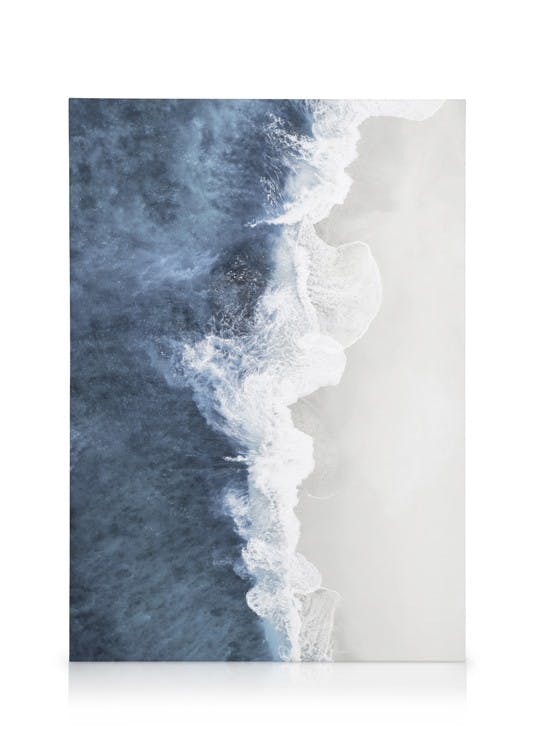 Wave Crush Canvas (30x40 cm - Fotokaders Zwart) - Poster Store