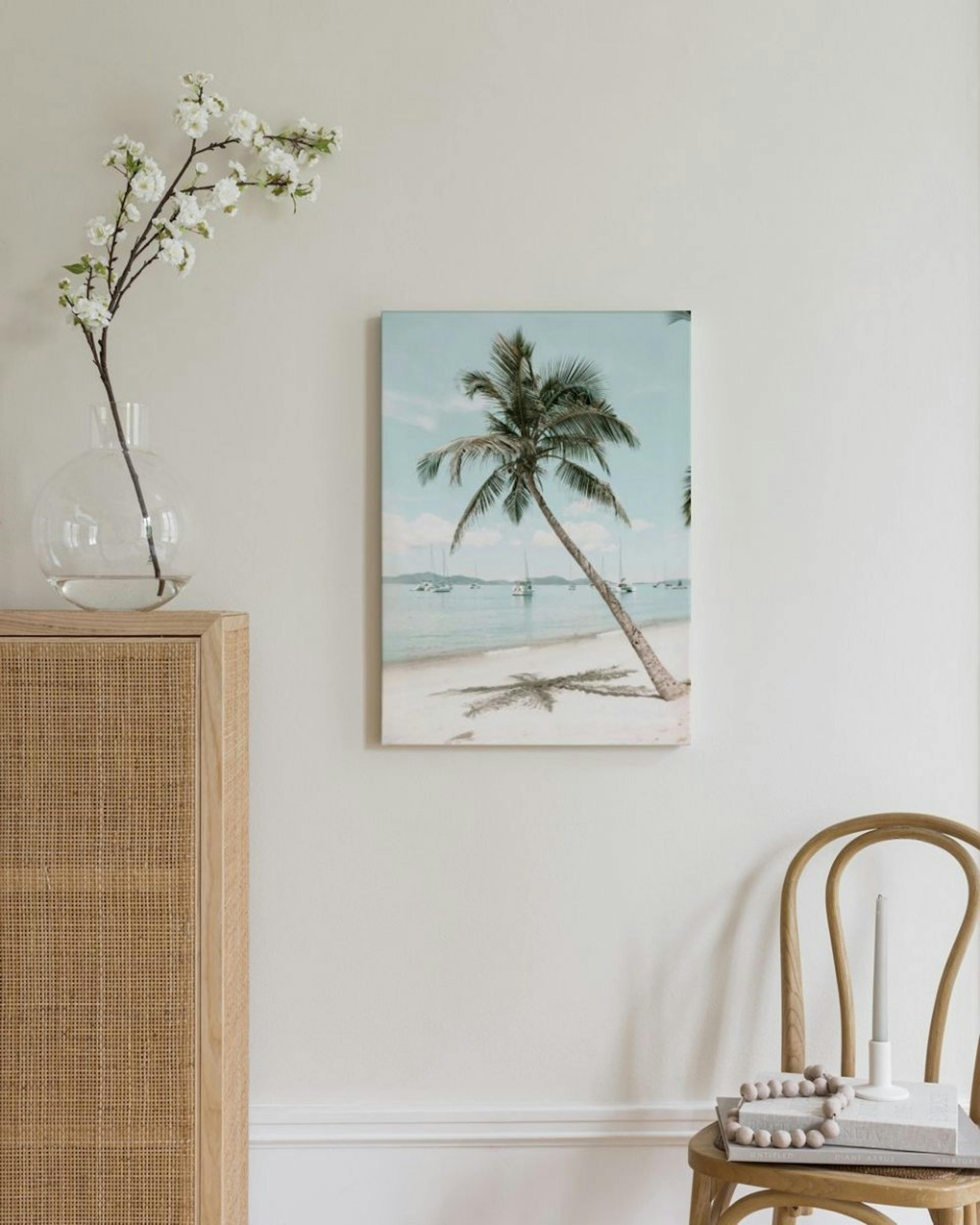 Caribbean Palm Tree Canvas Print thumbnail