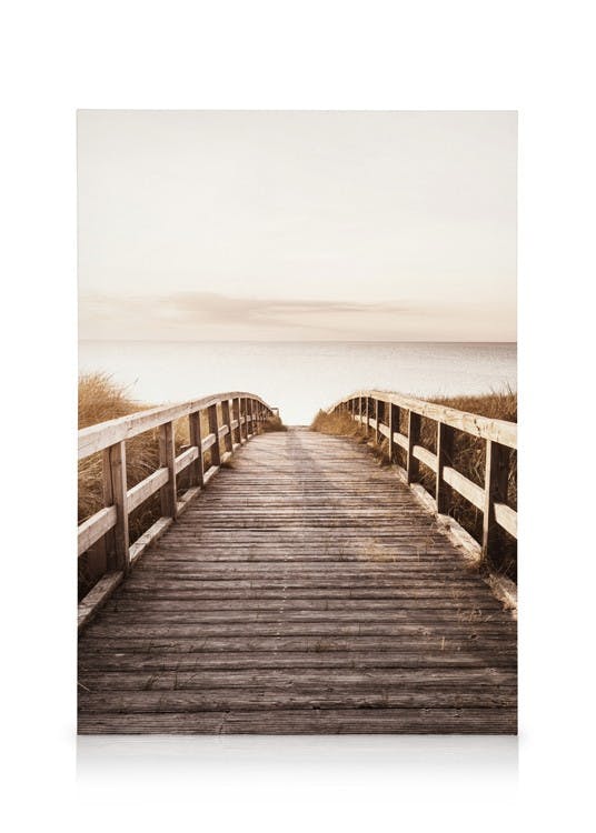 Path to the Beach Canvas print (30x40 cm - Oak Frame) - Poster Store High Quality Picture Frames