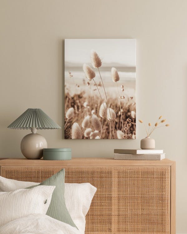 Canvas Prints - Beach Grass Canvas print (30x40 cm - Oak Frame) - Poster Store
